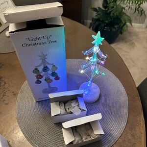 Light-Up Christmas Tree with Ornaments